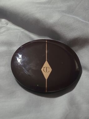 Charlotte Tilbury Compact in Deep Brown with Gold Accent